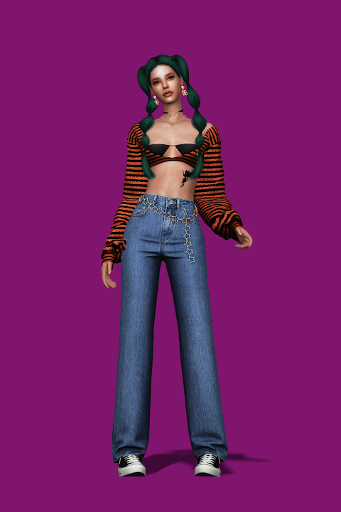 Галерея мода Джинсы Long Straight Jeans #1